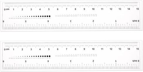 2pcs Film Flexible Ruler 4 Inch 0.1mm Scale PET Plastic Folding Straight Ruler Calibration Soft Ruler Measuring Tool for Factory, Transparent in Saudi Arabia