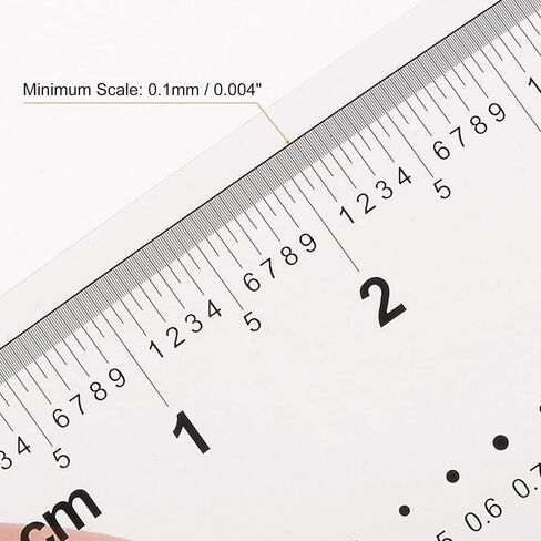 2pcs Film Flexible Ruler 4 Inch 0.1mm Scale PET Plastic Folding Straight Ruler Calibration Soft Ruler Measuring Tool for Factory, Transparent in Saudi Arabia