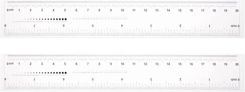 2pcs Film Flexible Ruler 4 Inch 0.1mm Scale PET Plastic Folding Straight Ruler Calibration Soft Ruler Measuring Tool for Factory, Transparent in Saudi Arabia