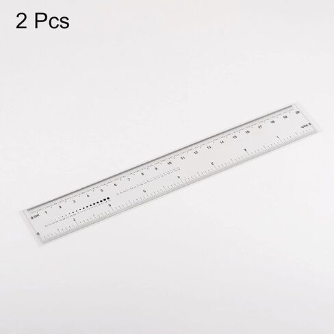 2pcs Film Flexible Ruler 4 Inch 0.1mm Scale PET Plastic Folding Straight Ruler Calibration Soft Ruler Measuring Tool for Factory, Transparent in Saudi Arabia