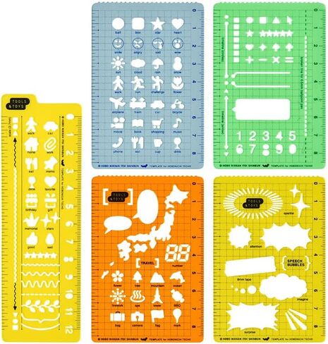 Hobonichi Techo Accessories Hobonichi Stencil - Activities in Saudi Arabia