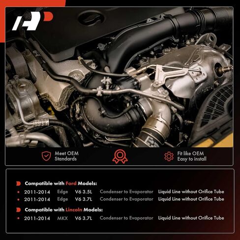 A-Premium A/C Liquid Line Hose Assembly Compatible with Ford Edge 2011-2014, Lincoln MKX 2011-2014, 3.5L 3.7L, Condenser to Evap, Without Orifice Tube in Saudi Arabia