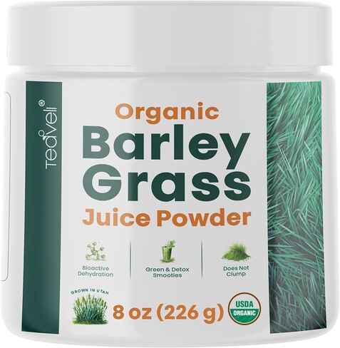 Organic Barley Grass Juice Powder– Utah Grown Raw Barley Grass Juice Extract & Green Juice Powder for Detox- Complements Wheatgrass Juice- Made to EverRaw® Standard with BioActive Dehydration™- 5.3 oz in Kuwait