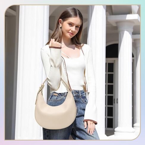Shoulder Handbags 3 Ways Adjust Strap Shoulder Bag for Women Waterproof Leather Zip Closure Clutche Purses Hobo Bags in Saudi Arabia