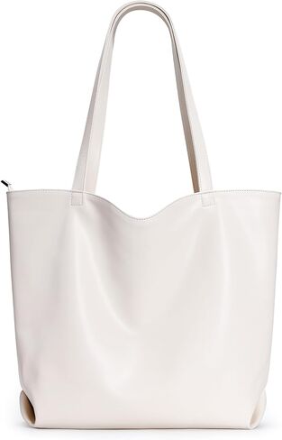 WLLWOO WLLWOO Soft PU Leather Tote Bag for Women Large Casual Hobo Handbags with Zipper Shoulder Work Bag Travel Purse in Saudi Arabia