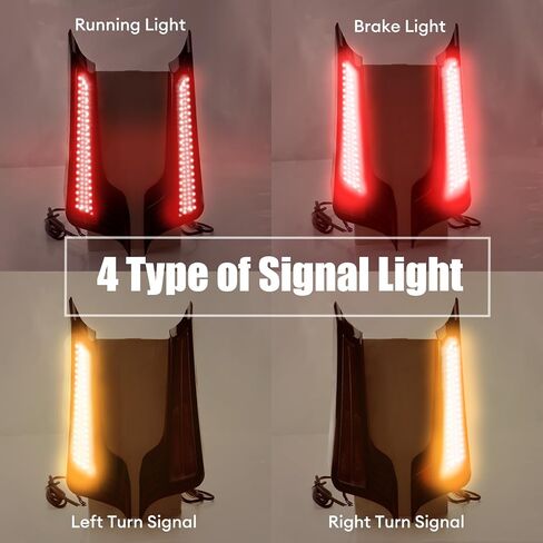 Motorcycle LED Tail Lights for Harley, Rear Fender Filler Panel Turn Signals Running Brake Lights Accessories for Harley Davidson Touring Road King Road/Street/Electra Glide 2014-Later in Saudi Arabia