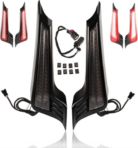 Motorcycle LED Tail Lights for Harley, Rear Fender Filler Panel Turn Signals Running Brake Lights Accessories for Harley Davidson Touring Road King Road/Street/Electra Glide 2014-Later in Saudi Arabia