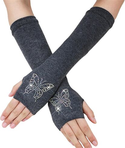 Goth Arm Warmers Y2k Long Fingerless Gloves for Women in Saudi Arabia