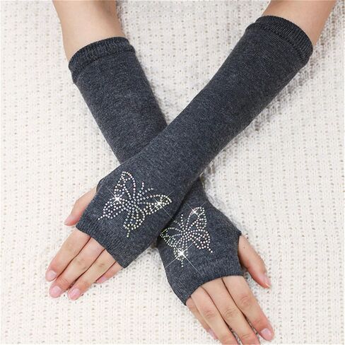 Goth Arm Warmers Y2k Long Fingerless Gloves for Women in Saudi Arabia