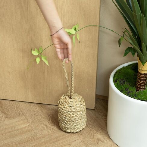 Decorative Door Stop with Handle, Natural Water Hyacinth Nautical Doorstop for Inside Door, Door Weight to Keep Door Open, Cute Door Stoppers for Bottom of Door, Heavy Weighted Door Stopper in Saudi Arabia