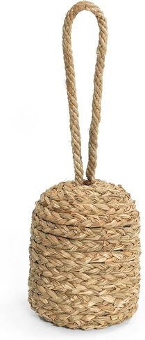 Decorative Door Stop with Handle, Natural Water Hyacinth Nautical Doorstop for Inside Door, Door Weight to Keep Door Open, Cute Door Stoppers for Bottom of Door, Heavy Weighted Door Stopper in Saudi Arabia