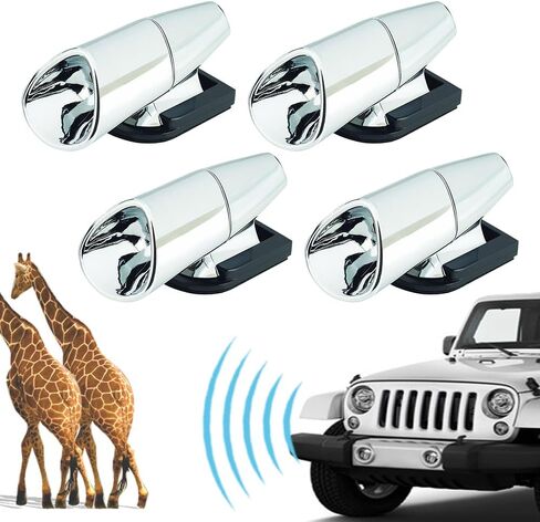 4pcs Deer Warning Whistles Device for Cars, Anti-Deer-Ultrasonic-Whistles for Vehicles Bumper Grill, Save Deer Animal Horns Alerts Deterrent Device Invisible Protector for Auto SUV Truck Motorcycles in Saudi Arabia