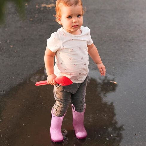 HISEA Kids Rain Boots for Boys Girls, Waterproof Lightweight Rain Boots Light Up by Steps for Water Beach Outdoor Playing (Toddler/Little Kid/Big Kid) in Saudi Arabia