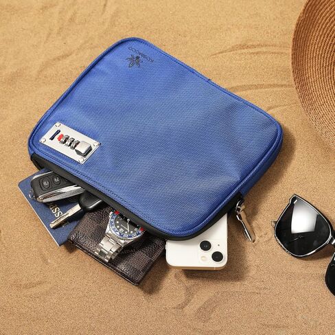 Anti-Theft Locking Beach Bag, 9x7.5-inch Portable Beach Safe for Securing Your Valuables and Phone – Black in Saudi Arabia