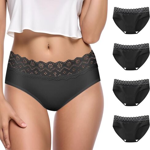 Womens Underwear Sexy No Show Bikini Panties Lace Hipster Panty Soft Ladies Briefs in Saudi Arabia