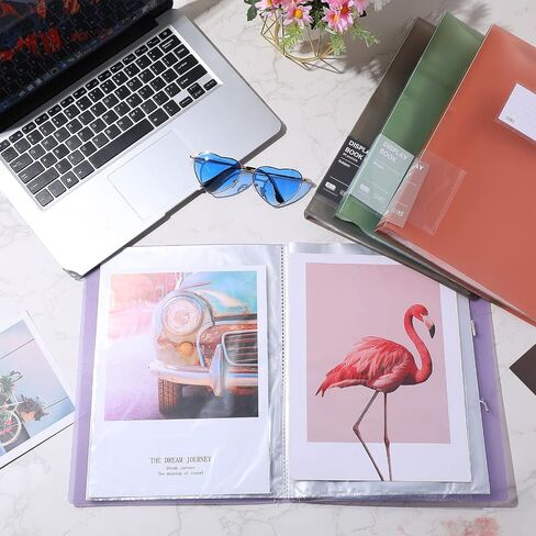 5 Pieces Binder with Plastic Sleeves Portfolio Binder A4 Presentation Books with 30 Pockets Portfolio Folder 8.66 x 11.69 Inches Clear Sheet Protectors for Artwork Paper Report Photo Document Supplies in Saudi Arabia