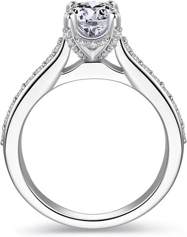 14K Solid Gold Moissanite Rings, 1ct Round Cut Moissanite Engagaement Rings, 14K Gold Moissanite Rings for Women in Saudi Arabia