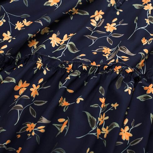 Scarlet Darkness Women Floral Print Boho Skirt Elastic High Waist Long Maxi Skirts with Pockets in Kuwait