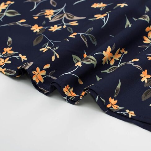 Scarlet Darkness Women Floral Print Boho Skirt Elastic High Waist Long Maxi Skirts with Pockets in Kuwait