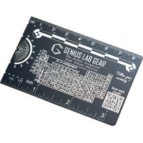 The Pocket Scientist High School Edition - Wallet Science Ruler Scale and Unit Conversion Reference - 3 inch 85 mm Homework Helper for High School Students Grades 9-12 - STEM Class School Supplies