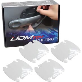 iJDMTOY 4pc Set Universal Fit Clear/Transparent Scratch Protection Films for Car Truck SUV Side Door Handle Cup