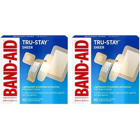 Band-Aid Brand Tru-Stay Adhesive Pads, Large Sterile Bandages for Wound Care, Large Size, 10 ct
