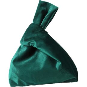 Small Velvet Wristlet Purse for Women Elegant Clutch Evening Bag Wrist Bag Sleeve Knot Pouch
