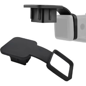 Trailer Hitch Cover, 2 Inch Tow Receiver Tube Plug Insert, Universal Trailer Square Mouth Dust Proof Rubber Plug Cap Fits 2" Receiver, Exterior Trailer Car Accessories (Black)