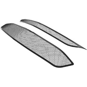 APS Compatible with Chevy Malibu 2016-2018 Main Upper Stainless Steel Black Mesh Grille Insert C76373H