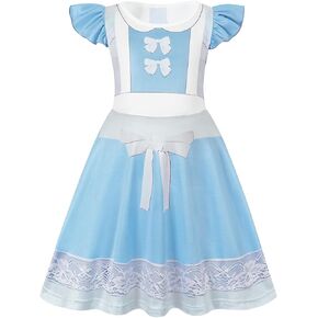 AmzBarley Girls Nightgowns Princess Nightgown Pajamas for Toddler Kids Sleepwear Flutter Sleeve Nightie Sleep Dress
