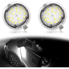 Side Mirror Puddle Lights Assembly, Compatible with Ford F150 Explorer Edge Expedition Flex Fusion Taurus X, 6000K White,2-Pieces Left Right Set