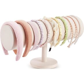 Extra Long T Bar Headband Holder Organizer Velvet Headband Holder Women Headband Holder Stand Headband Storage Display Stand Headband Organizer for Hairband Storage Rack Women