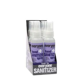 everyone for every body Hand Sanitizer Spray: Coconut and Lemon, Travel Size, 2 Ounce, 6 Count