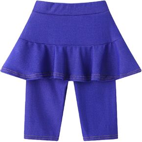 Girls' Knee Length Shorts with Skirt Imitation Denim Capri Leggings Kids Summer Casual Shorts 3-11 Years