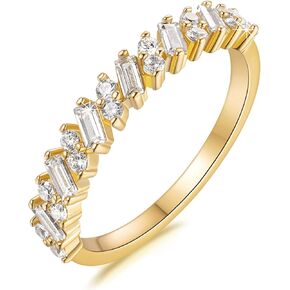 Gold Rings for Women Non Tarnish Gold Rings Sparkling CZ Rings for Women Gold Jewelry for Women Wedding Rings Engagement Rings Gifts for Women Daughter Sister Wife Her 5 6 7 8 9
