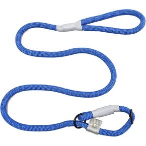 Cesar Millan Slip Lead Leash™ - 2-in-1 Slip Collar Dog Training Lead & Collar | Heavy Duty Durable Weatherproof Rope Leash, No Pull Training | Length 4ft Diameter 4/10"(Regular, Black)