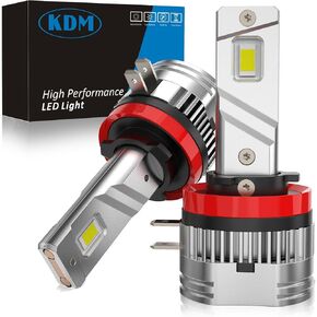 H11B LED Fog Light Bulb, 80W 10000 Lm High/Low Beam Replacement Bulb,600% Brightness High Performance Cooling Fan Fog Lamp All-in-One Plug ＆ Play, H11B LED Bulb Kit 6000K White, 2Pack