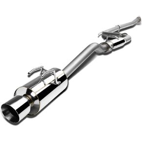 DNA MOTORING CBE-HC12SI4-NRT Stainless Steel Cat Back Exhaust System [Compatible with 12-15 Honda Civic Sedan 4-Door 2.4L]