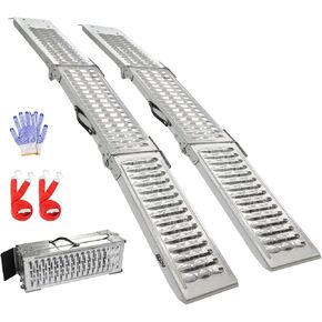 76.4" L Steel Tri-fold Truck Bed Ramp, 960LBS Capacity Loading Ramps for Pickup Trucks, Truck Ramps for Motorcycle, ATV, UTV,Golf Carts, Pack of 2