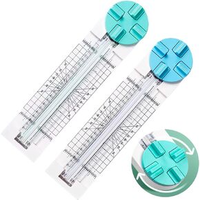 Paper Trimmer Craft Paper Cutter 2 Pack, 4-in-1 Paper Cutter Slider Tool with Straight,Wave,Dotted,Perforated,Creasing Blades for Paper, Photos, Postcards, Scrapbook