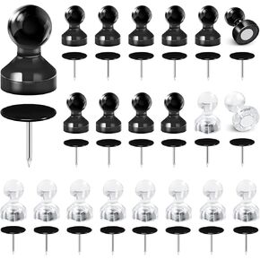 20 Sets Magnetic Pushpins,Magnetacks Magnet Thumbtack, Poster and Photo Hangers for Walls Bulletin Boards