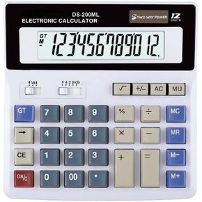 Desktop Calculator Large LCD Display 12-Digit Big Number, Large Keys Standard Calculator for Office Business Home