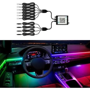 أجزاء مصابيح LED أكريليك، ملحقات شريط إضاءة LED للسيارة الداخلية (سلك تمديد 59 بوصة)