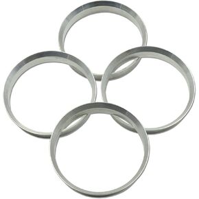 حلقات مركزية من 54.1 إلى 56.1، حلقات مركزية من الألومنيوم الفضي متوافقة مع Mazda Miata Toyota Prius Corolla Yaris، معرف 54.1 مم إلى 56.1 مم OD، حزمة من 4 in Kuwait