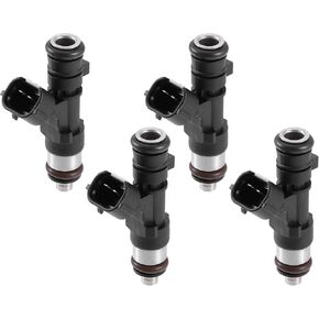 X AUTOHAUX 4pcs 0280158057 Car Fuel Injector for CITROEN C3 Hatchback 1.6 16V 03-05 for PEUGEOT 307 Hatchback 1.6 06-12