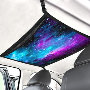 Skull Car Ceiling Cargo Net Pocket Hanging Storage Bag with Zipper 31.5"x21.6" Double-Layer Mesh Car Roof Storage Organizer Long Road Trip Truck SUV Travel Camping in Saudi Arabia