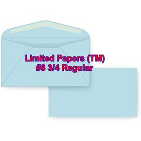 Limited Papers (TM) #6 3/4 Regular Envelope - Pastel - 24# (3 5/8 x 6 1/2) - Business Series (Blue, 500)