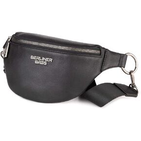 Berliner Bags Premium Leather Fanny Pack Mona, Small Waist Pack for Men Women - Black