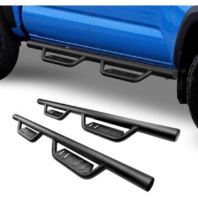 خطوات جانبية TAC متوافقة مع 2015-2024 Ford F150 SuperCrew Cab | 22-24 F150 Lightning EV SuperCrew Cab | ألواح تشغيل قطرة 4 بوصات قضبان نيرف | إكسسوارات خارجية للشاحنة الصغيرة للطرق الوعرة قطعتان