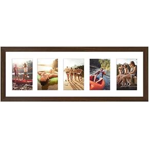 Americanflat 16x20 Collage Picture Frame with Polished Plexiglass - Fits One 6x8, Four 5x7, and Four 4x4 Photos or One 16x20 Photo - Gallery Wall Frame Set - Thin Photo Frame for Wall Display – Black